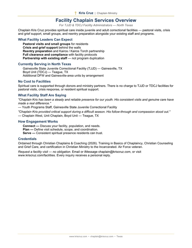 Facility Chaplain Overview — same PDF file as download